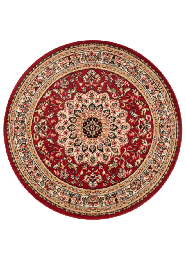Vloerkleed Atlas Rond Rood Beige Ornament