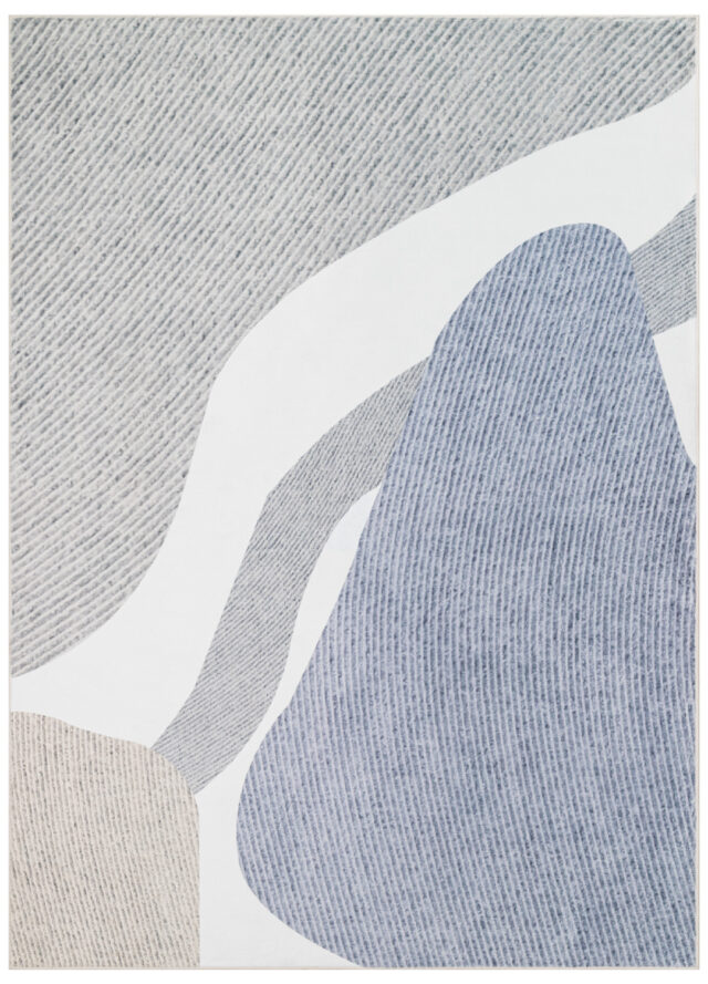 Vloerkleed Wisp Grijs Blauw Abstract