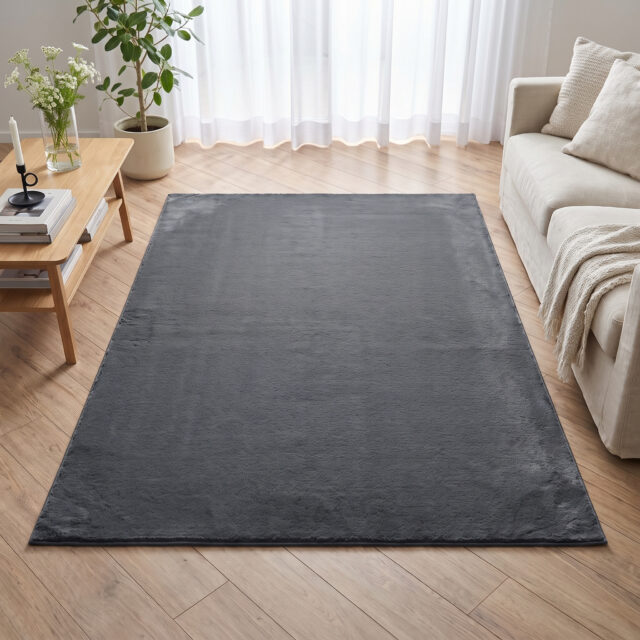 Vloerkleed Lumi Donkergrijs Antislip