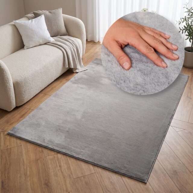 Vloerkleed Lumi Lichtgrijs Antislip