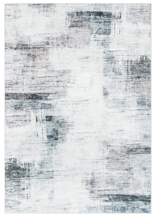 Vloerkleed Venezia Grijs Marineblauw Abstract