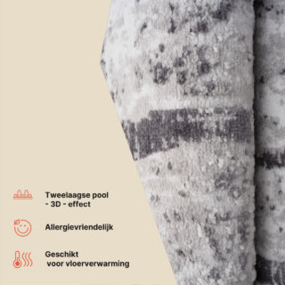 Vloerkleed Sky Licht Grijs Modern Hout