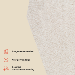 Vloerkleed Lumi Crème Antislip