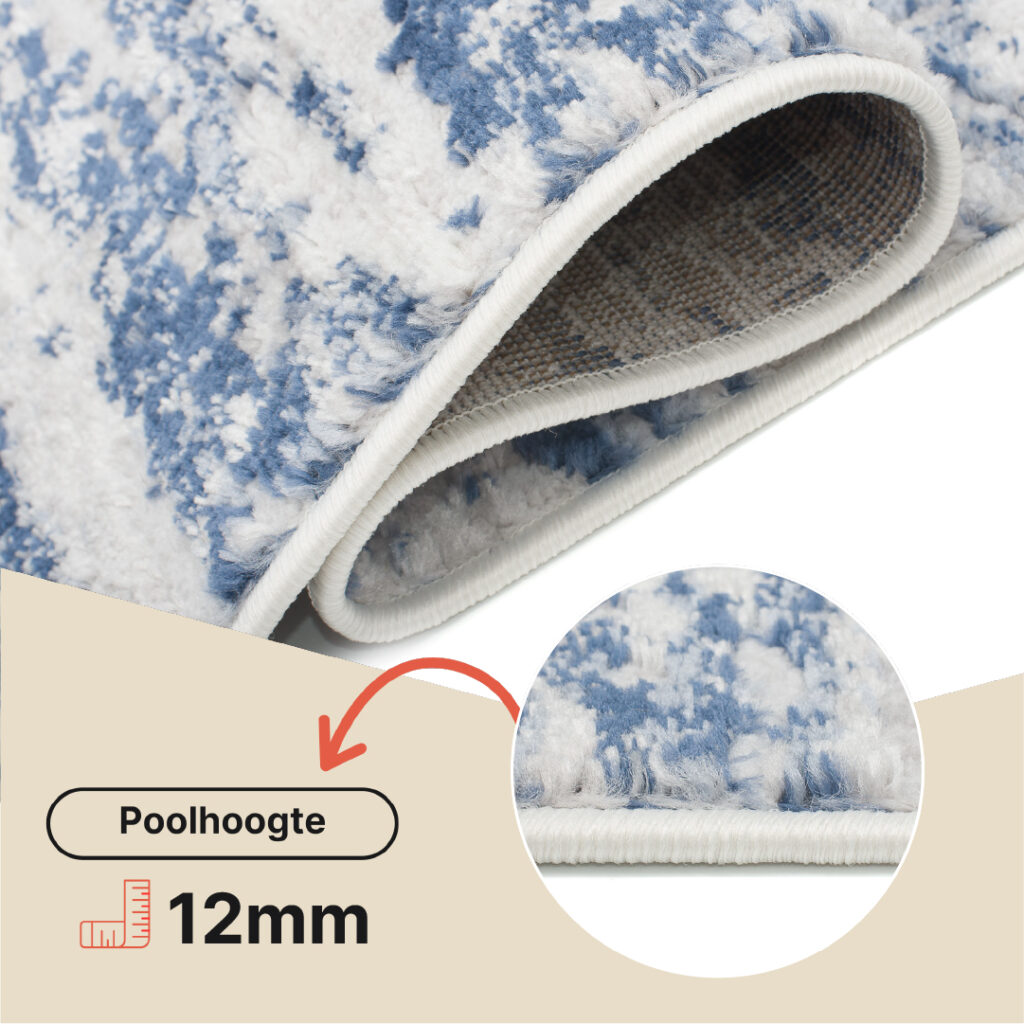 Vloerkleed Sky Blauw Creme Modern Lijnen