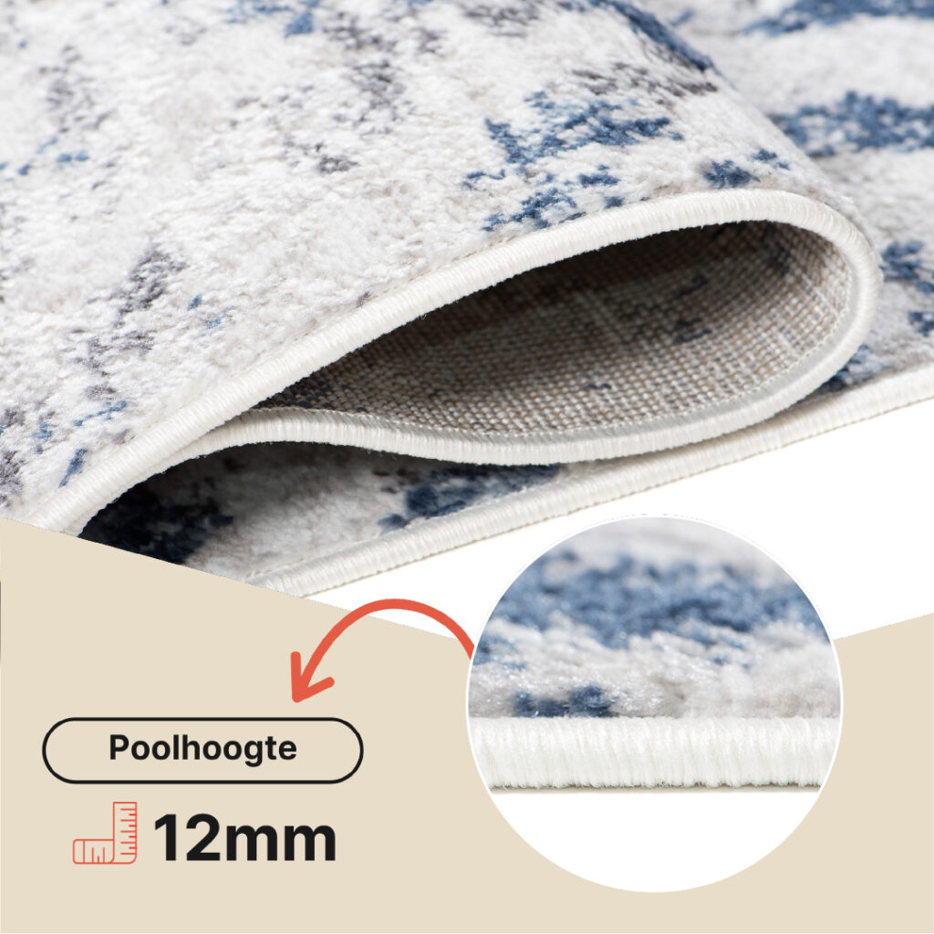 Vloerkleed Sky Blauw Creme Modern Zigzag