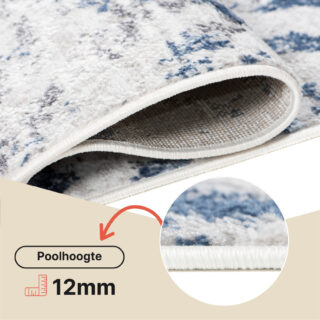Vloerkleed Sky Blauw Creme Modern Zigzag