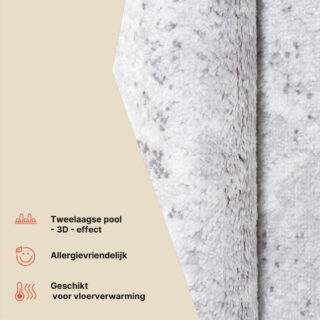 Vloerkleed Sky Grijs Cintage Gebloemd Gewreven