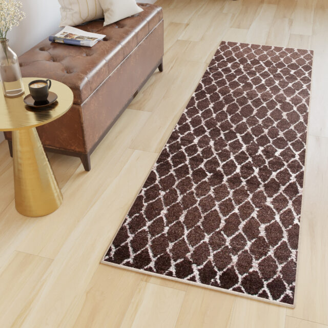 Loper Sari Bruin Geometrisch