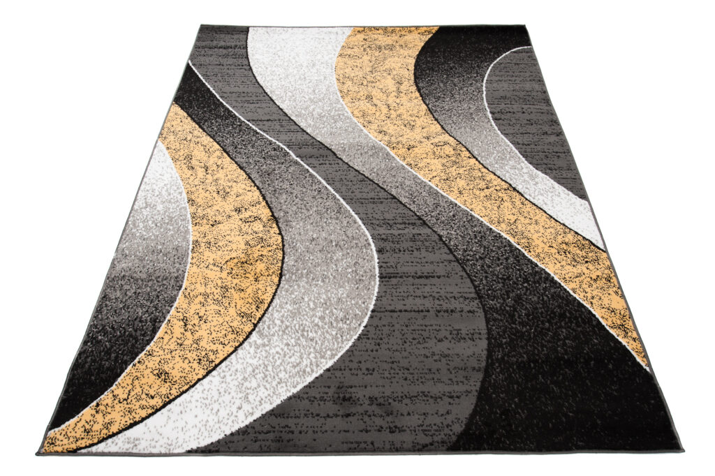 Vloerkleed Dream Modern Grijs Geel Golven